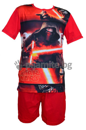 Юношески пижами Пижами къс ръкав Детскo/юношеска пижама Star Wars 011